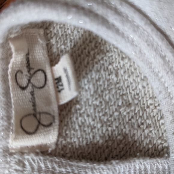 Jessica Simpson grey sparkly embroidered sweater - Picture 3 of 3